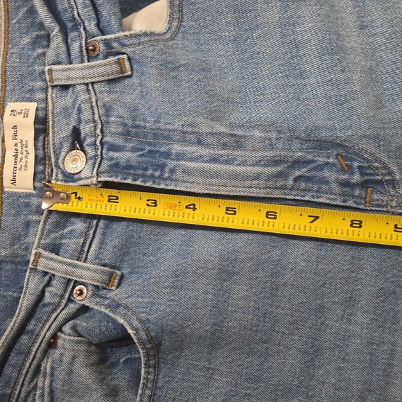 Abercrombie And Fitch Vintage 90's Straight Leg Ultra High Rise Jeans - Picture 7 of 9
